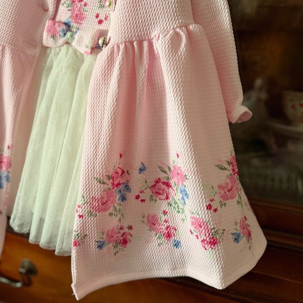 Pink Baby Girl Coat and Dress Outfit 12 months - Picture 7 of 14